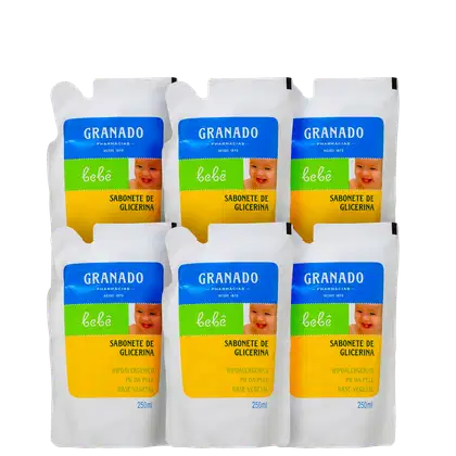 Imagem do produto Kit Granado Bebê Glicerina Refil - Sabonete Líquido (6 Unidades)