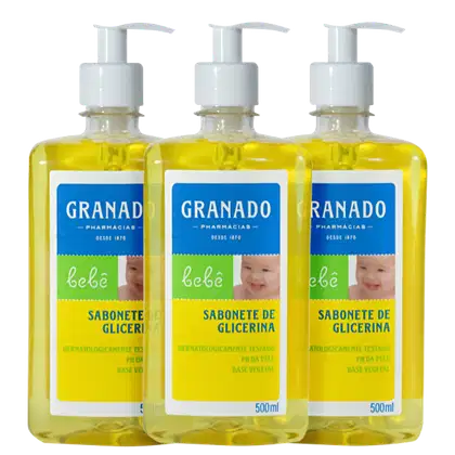Imagem do produto Kit Granado Bebê Glicerina Tradicional - Sabonete Líquido (3 Unidades)