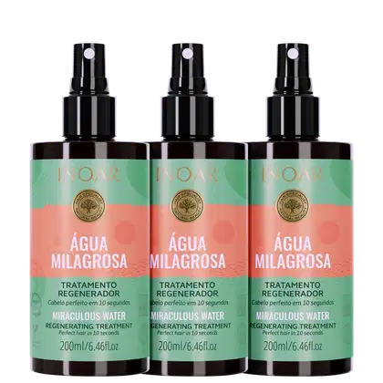 Imagem do produto Kit Inoar Água Milagrosa - Spray Tratamento Regenerador (3 Unidades)