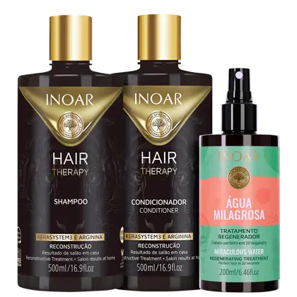 Imagem do produto Kit Inoar Hair Therapy & Spray Água Milagrosa (3 Produtos)