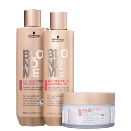 Imagem do produto Kit Schwarzkopf Professional BlondMe Suave para Todos os Loiros Trio (3 Produtos)