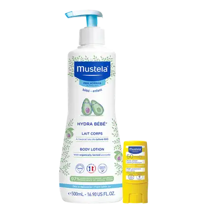 Imagem do produto Kit Mustela Stick FPS50 + Hydra Bébé (2 Produtos)