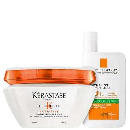 Imagem do produto Kit Beleza na Web Kérastase Nutritive Masquintense Riche + La Roche-Posay Anthelios UVMune400 Airlicium FPS 60 (2 Produtos)