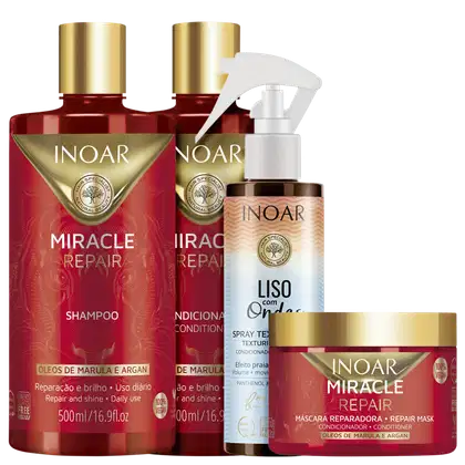 Imagem do produto Kit Inoar Miracle Repair Liso com Ondas Super (4 Produtos)