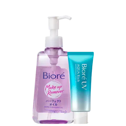 Imagem do produto Kit Bioré UV Aqua Rich Watery Essence Make Up Remover FPS50 Travel (2 Produtos)