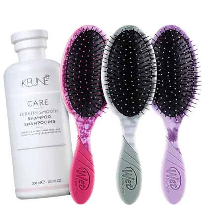 Imagem do produto Kit Beleza na Web Keune Care Keratin Smooth e Wet Brush Pro Detangler Sombra (4 Produtos)