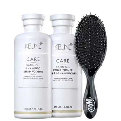 Imagem do produto Kit Beleza na Web Keune Care Satin Oil e Wet Brush Detangler Safari Trio (3 Produtos)
