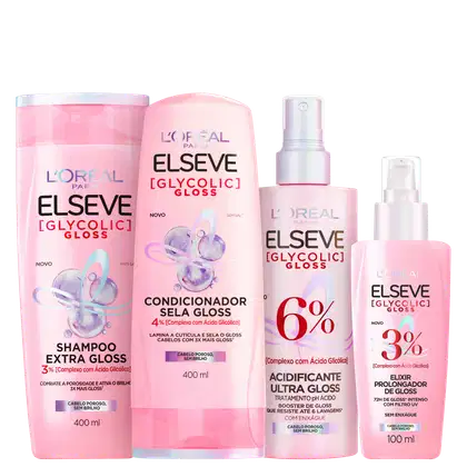 Imagem do produto Kit Elseve L’Oréal Paris Glycolic Gloss (4 Produtos)