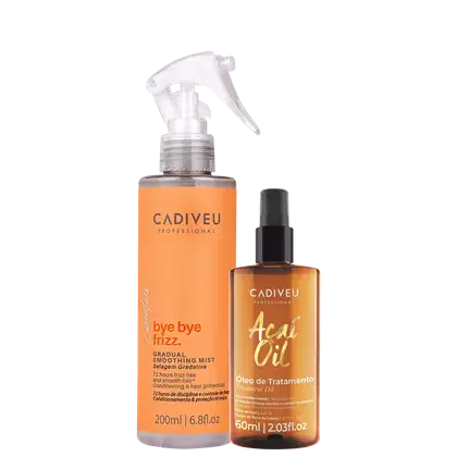 Imagem do produto Kit Cadiveu Professional Açaí Oil Bye Bye Frizz Care Smoothing (2 Produtos)