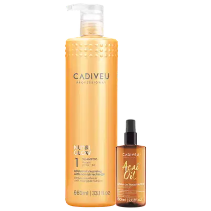 Imagem do produto Kit Cadiveu Professional Nutri Glow Care Açaí Oil Duo Salon (2 Produtos)