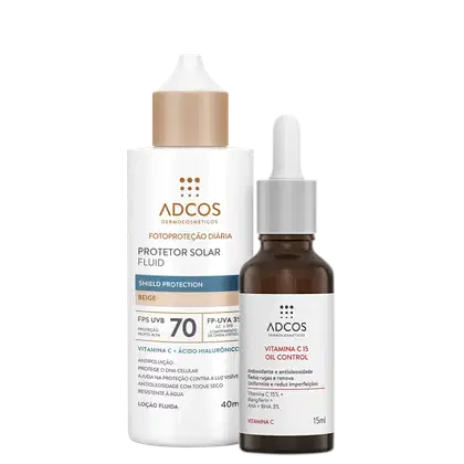 Imagem do produto Kit Adcos Proteção Diária Beige + Vitamina C 15 (2 Produtos)