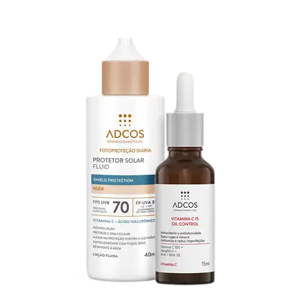 Imagem do produto Kit Adcos Proteção Diária Nude + Vitamina C 15 (2 Produtos)