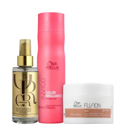 Imagem do produto Kit Wella Professionals Invigo Color Brilliance Fusion Oil Reflections Trio (3 Produtos)