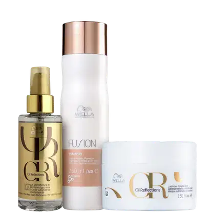 Imagem do produto Kit Wella Professionals Fusion Oil Reflections Trio de Cuidados (3 Produtos)