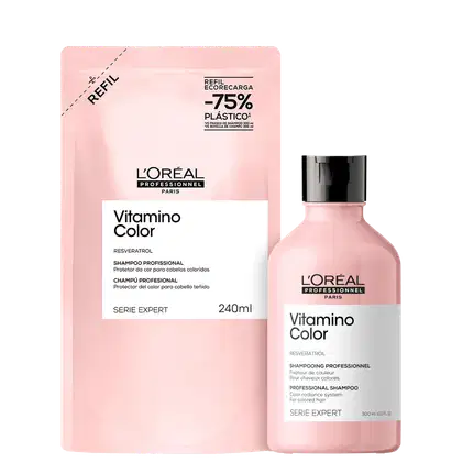 Imagem do produto Kit L'Oréal Professionnel Serie Expert Vitamino Color Resveratrol Shampoo + Refil (2 Produtos)