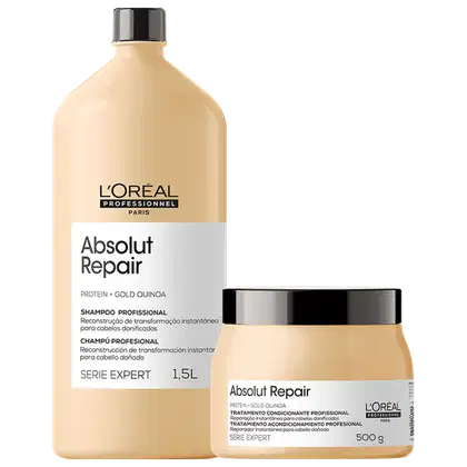 Imagem do produto Kit L'Oréal Professionnel Serie Expert Absolut Repair Gold Quinoa + Protein Instant Resurfacing Salon (2 Produtos)