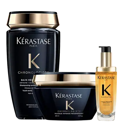 Imagem do produto Kit Kérastase Chronologiste Elixir Ultime L'Huile Originale Trio (3 Produtos)