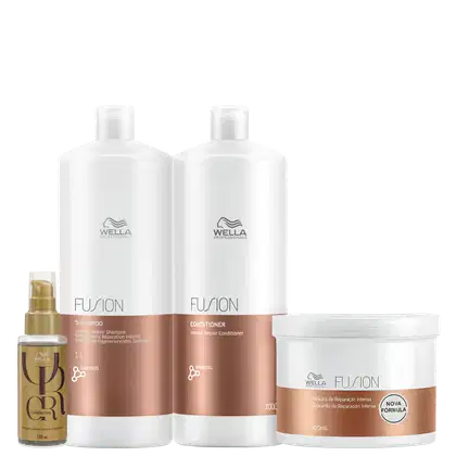 Imagem do produto Kit Wella Professionals Fusion Quarteto Shine Salon (4 Produtos)