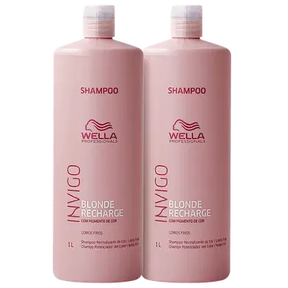 Imagem do produto Kit Wella Professionals Invigo Blonde Recharge Double Shampoo Salon (2 Unidades)
