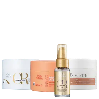 Imagem do produto Kit Wella Professionals Cronograma Capilar + Oil Reflections (4 Produtos)