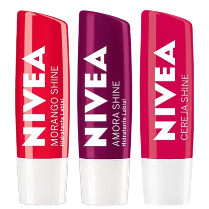 Imagem do produto Kit NIVEA Morango Amora Cereja Shine (3 Produtos)