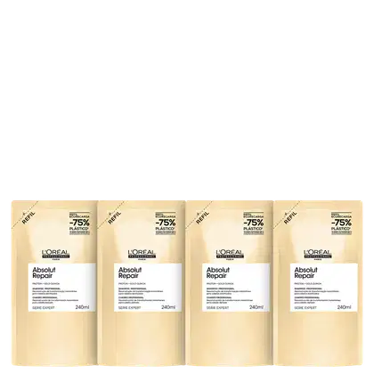 Imagem do produto Kit L'Oréal Professionnel Absolut Repair Gold Quinoa + Protein Refil Shampoo (4 Unidades)
