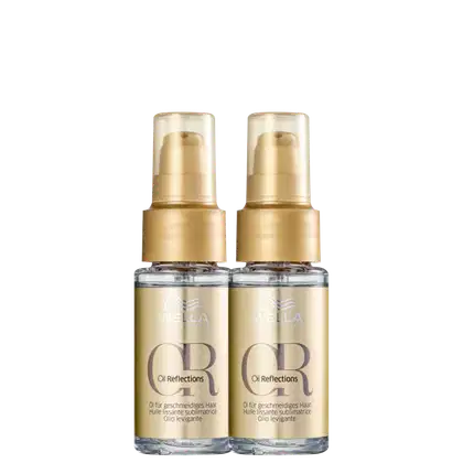Kit Wella Professionals Oil Reflections Duo Shine, com duas unidades do óleo capilar Oil Reflections