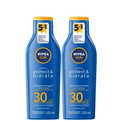 Kit NIVEA Sun com 2 Unidades de Protetores Solares Protect & Hidrata FPS30 de 125ml cada