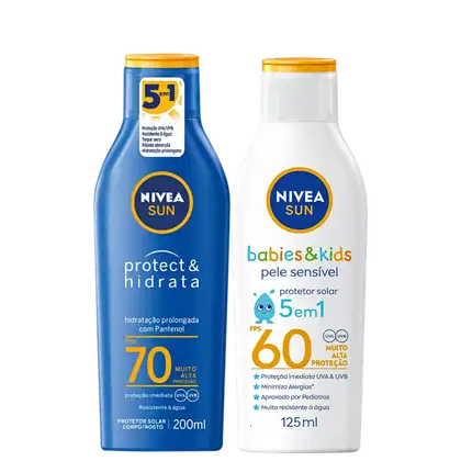Imagem do produto Kit NIVEA Sun Protect & Hidrata FPS70 + Babies & Kids FPS 60 (2 Produtos)