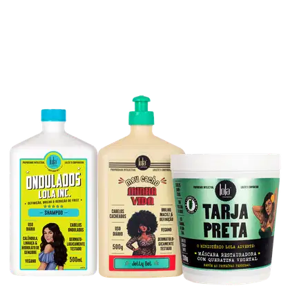 Kit Lola From Rio Cachos e Ondulados Poderosos, 3 produtos.