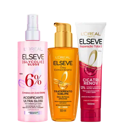 Imagem do produto Kit Elseve L'Oréal Paris Reparação Extraordinária Trio (3 Produtos)