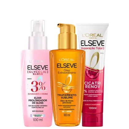 Imagem do produto Kit Elseve Plástica dos Fios Intense (3 Produtos)
