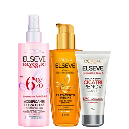 Imagem do produto Kit Elseve Reparação & Brilho (3 Produtos)