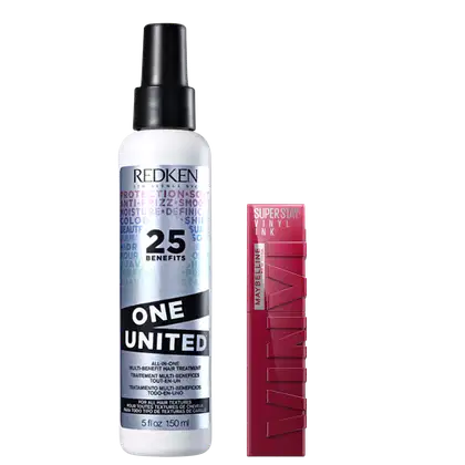 Imagem do produto Kit Beleza na Web Redken One United + Maybelline Superstay Vinyl Ink Unrivaled (2 Produtos)