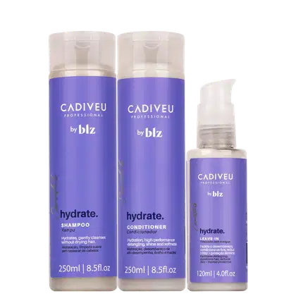 Kit Cadiveu Professional Essentials Hydrate by BLZ com shampoo 250ml, condicionador 250ml e leave-in 120ml