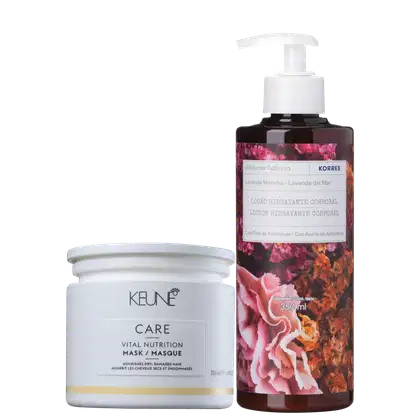 Kit Beleza na Web máscara Keune Vital Nutrition + creme corporal Korres Lavanda do Mar da Grécia