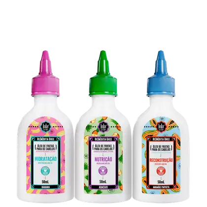Kit Lola From Rio Cronograma de Óleos Capilares Hidratação, Nutrição e Reconstrução