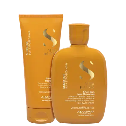 Kit Alfaparf Milano Semi di Lino Sunshine After-Sun Duo com shampoo e tratamento capilar