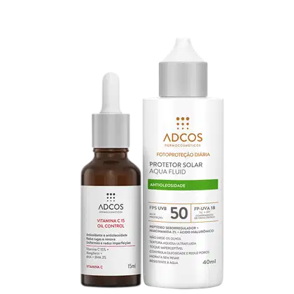 Imagem do produto Kit Adcos Vitamina C 15 + Aqua Fluid FPS50 Incolor (2 Produtos)