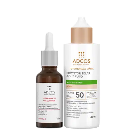Imagem do produto Kit Adcos Vitamina C 15 + Aqua Fluid FPS50 Beige (2 Produtos)