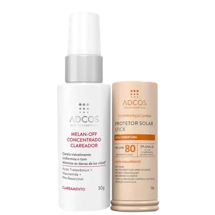 Imagem do produto Kit Adcos Melan-Off Concentrado + Fotoproteção Diária Stick FPS 80 Bronze (2 Produtos)