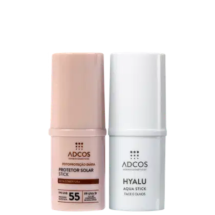 Imagem do produto Kit Adcos Hyalu Aqua Stick + Fotoproteção Diária Stick FPS 55 Bronze (2 Produtos)