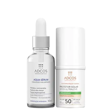 Imagem do produto Kit Adcos Aqua Sérum + Fotoproteção Diária Stick Ultraleve FPS 50 Beige (2 Produtos)