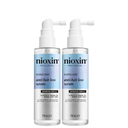 Kit com séruns Anti-Hair Loss, da marca Nioxin.