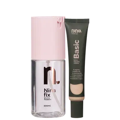 Imagem do produto Kit Nina Makeup Fix & Basic 3 (2 Produtos)