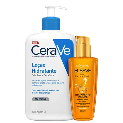 Imagem do produto Kit Beleza na Web Loção Hidratante + Óleo de Tratamento Capilar (2 Produtos)
