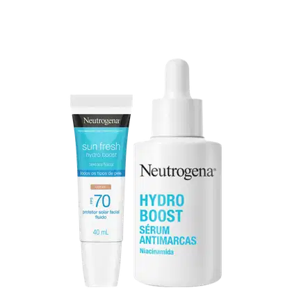 Imagem do produto Kit Neutrogena Hydro Boost Duo Sun Fresh FPS 70 Cor 2.0 (2 Produtos)