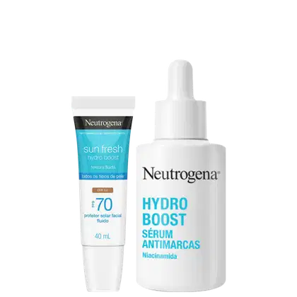 Imagem do produto Kit Neutrogena Hydro Boost Duo Sun Fresh FPS 70 Cor 3.0 (2 Produtos)