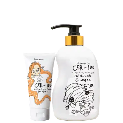 Kit Elizavecca CER-100 Collagen Hair A+ Muscle Tornado + Coating Protein Ion Injection Duo, 2 produtos.