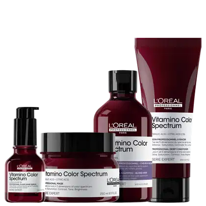 Kit L'Oréal Professionnel Vitamino Color Spectrum Quarteto Care, 4 produtos.